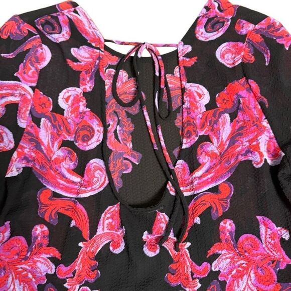 FREE PEOPLE Intimately Symphony Swing Mini Dress Black Women’s Size XS Textured - Picture 5 of 11